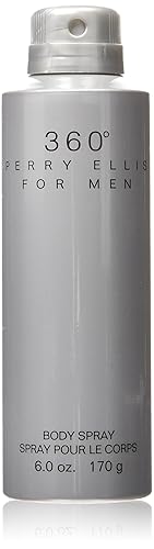 Perry Ellis 360 Body Spray For Men, 6 Ounce - Fresh & Invigorating Fragrance