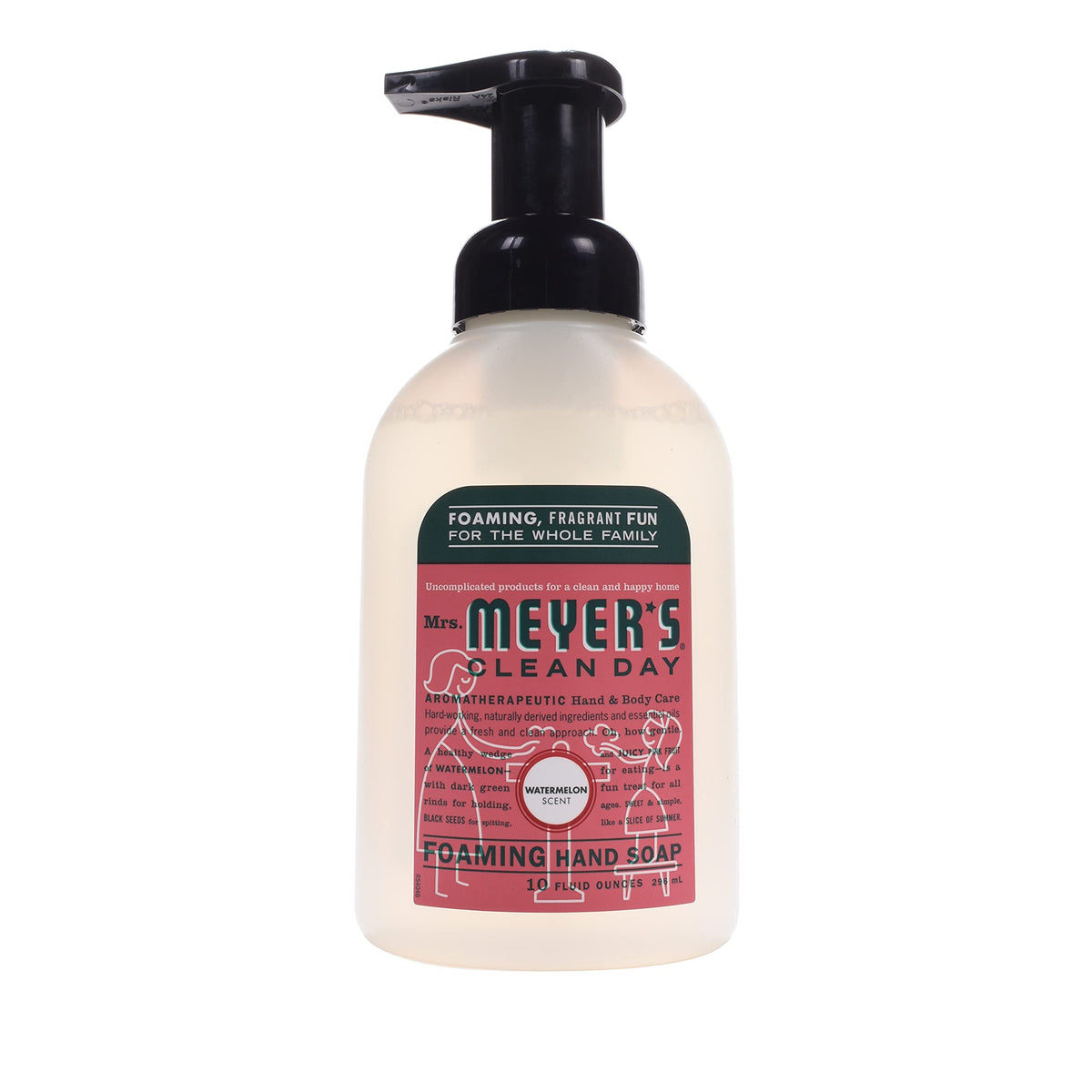 Mrs. Meyer'S Clean Day Watermelon Foaming Hand Soap, 10 Oz - Plastic Bottle, Refreshing Clean