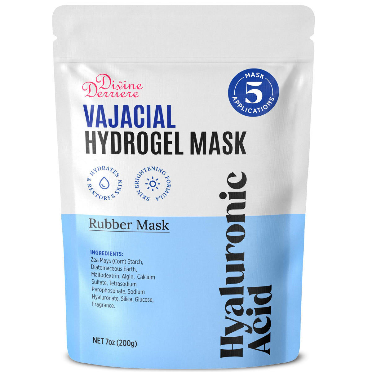 Divine Derriere Hydrogel Vajacial Mask - Hyaluronic Acid, Deeply Purifying & Hydrating Jelly Mask