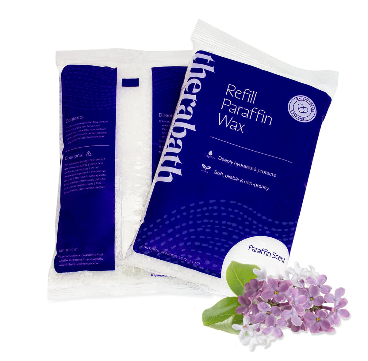 Therabath Paraffin Wax Refill - Blooming Lilacs Scent For Arthritis & Dry Skin Relief, 6 Lb