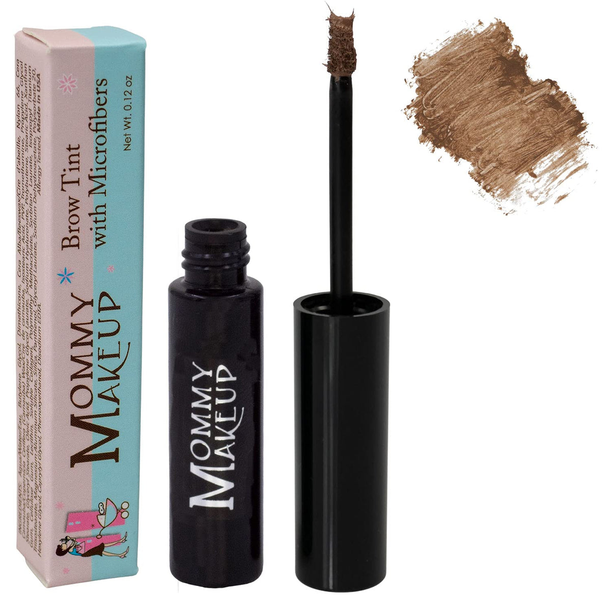 Mommy Makeup Brow Tint With Microfibers - 4-In-1 Blonde Eyebrow Gel, Water Resistant, Long Lasting