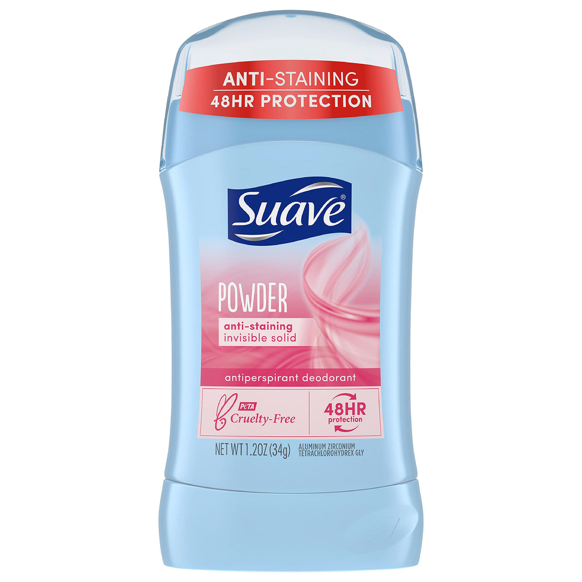 Suave 48-Hour Odor Protection Deodorant Stick For Women, 1.2 Oz, Powder Fresh