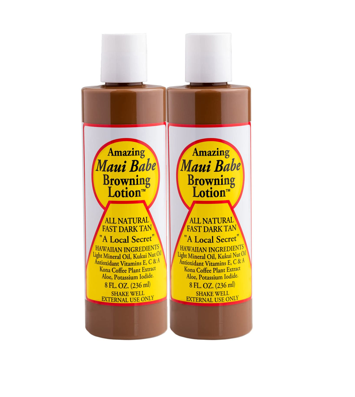 Maui Babe Tanning And Browning Lotion - 8 Fl Oz (Pack Of 2) - Natural Tan Enhancer