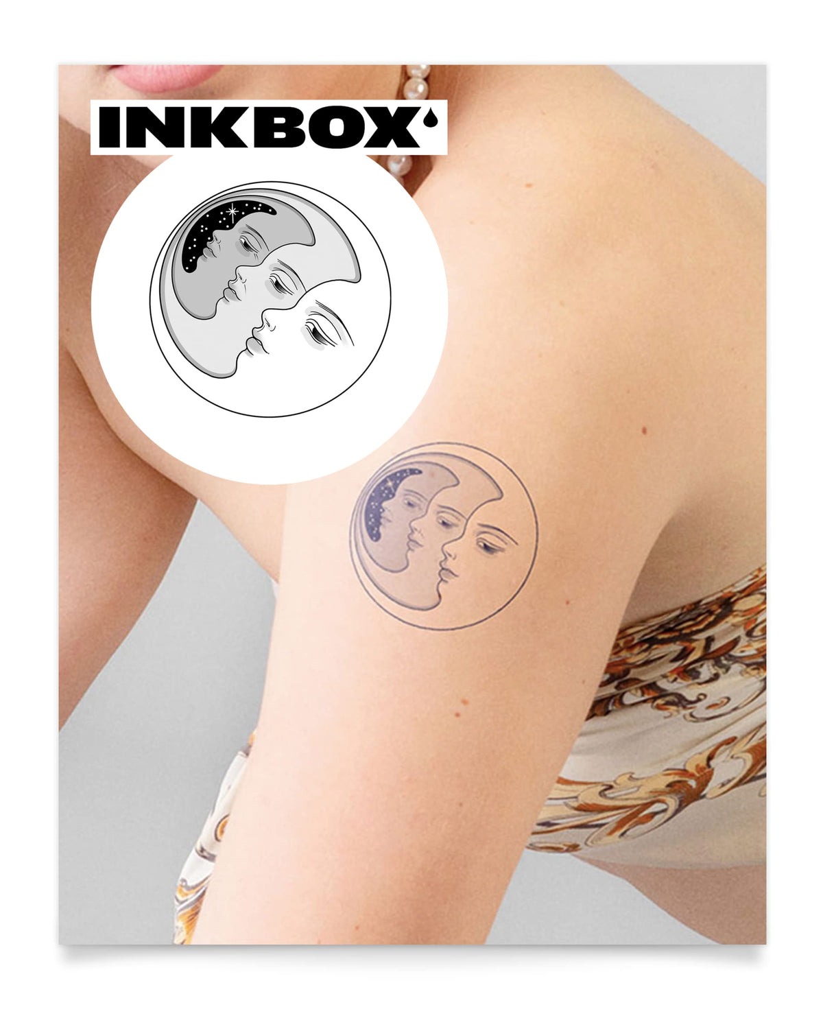 Inkbox Semi-Permanent Temporary Tattoo - Maiden Mother Crone, Water-Resistant, 3X3 In, Lasts 1