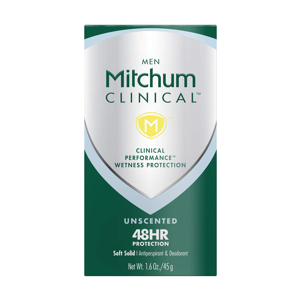 Mitchum Men Clinical Soft Solid Antiperspirant Deodorant, Unscented, 1.6 Oz