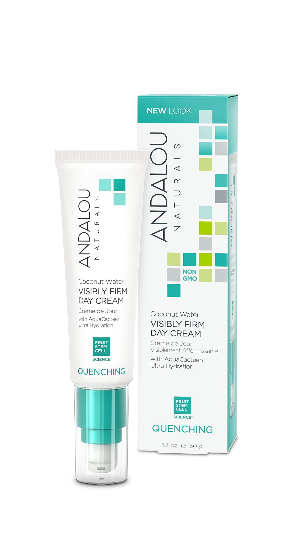 Andalou Naturals Coconut Water Day Cream - Visibly Firm, 1.7 Ounces, Hydrating Moisturizer