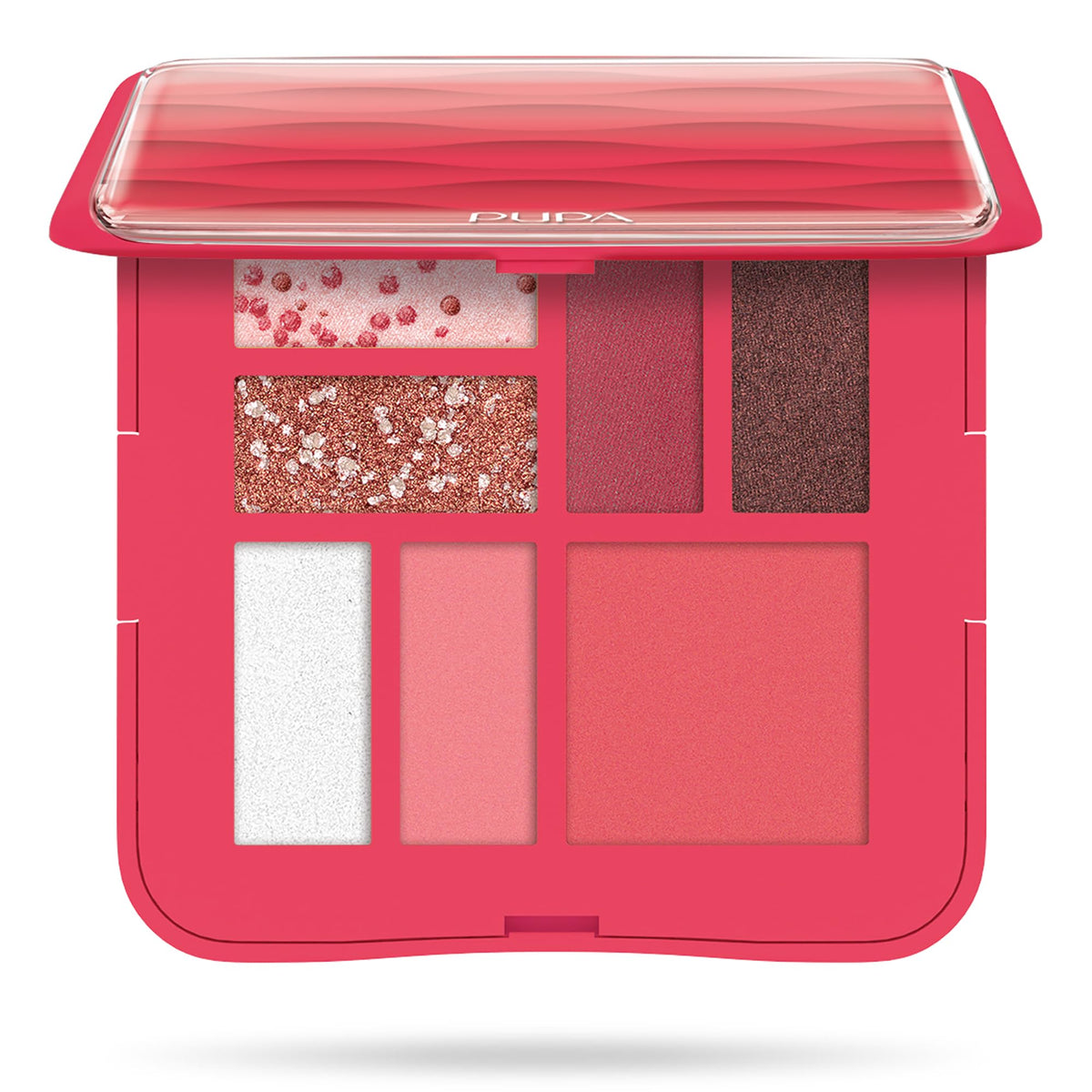 Pupa Milano 003 Coral Make-Up Palette - 7 Pan Eyeshadow & Blush, Matte & Shimmer, Travel-Friendly