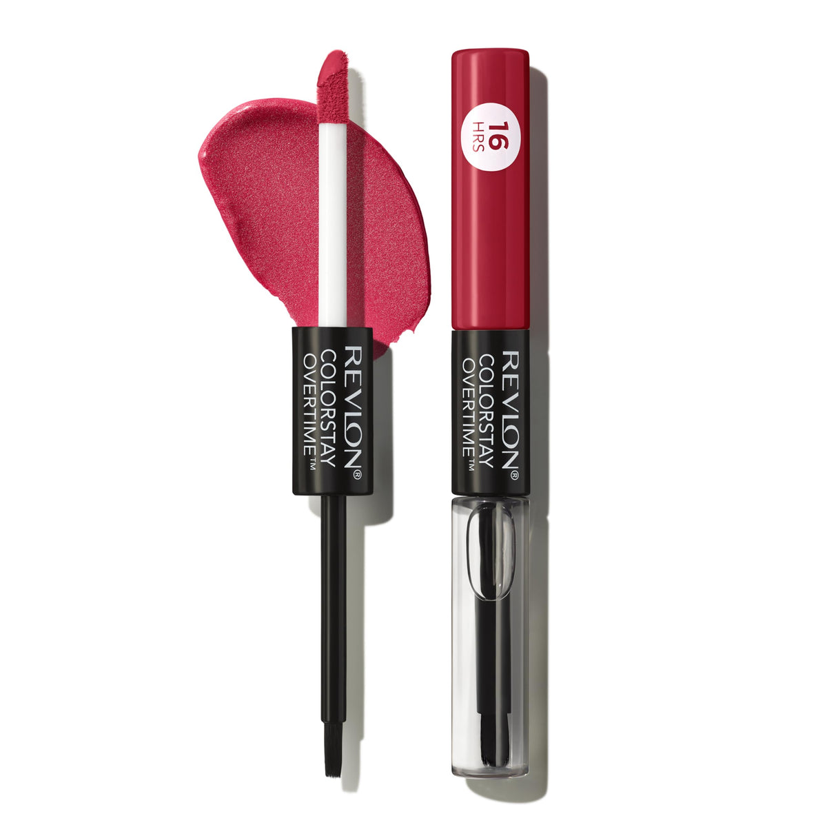 Revlon Colorstay Overtime Liquid Lipstick & Clear Gloss, 140 Ultimate Wine, 0.07 Fl Oz