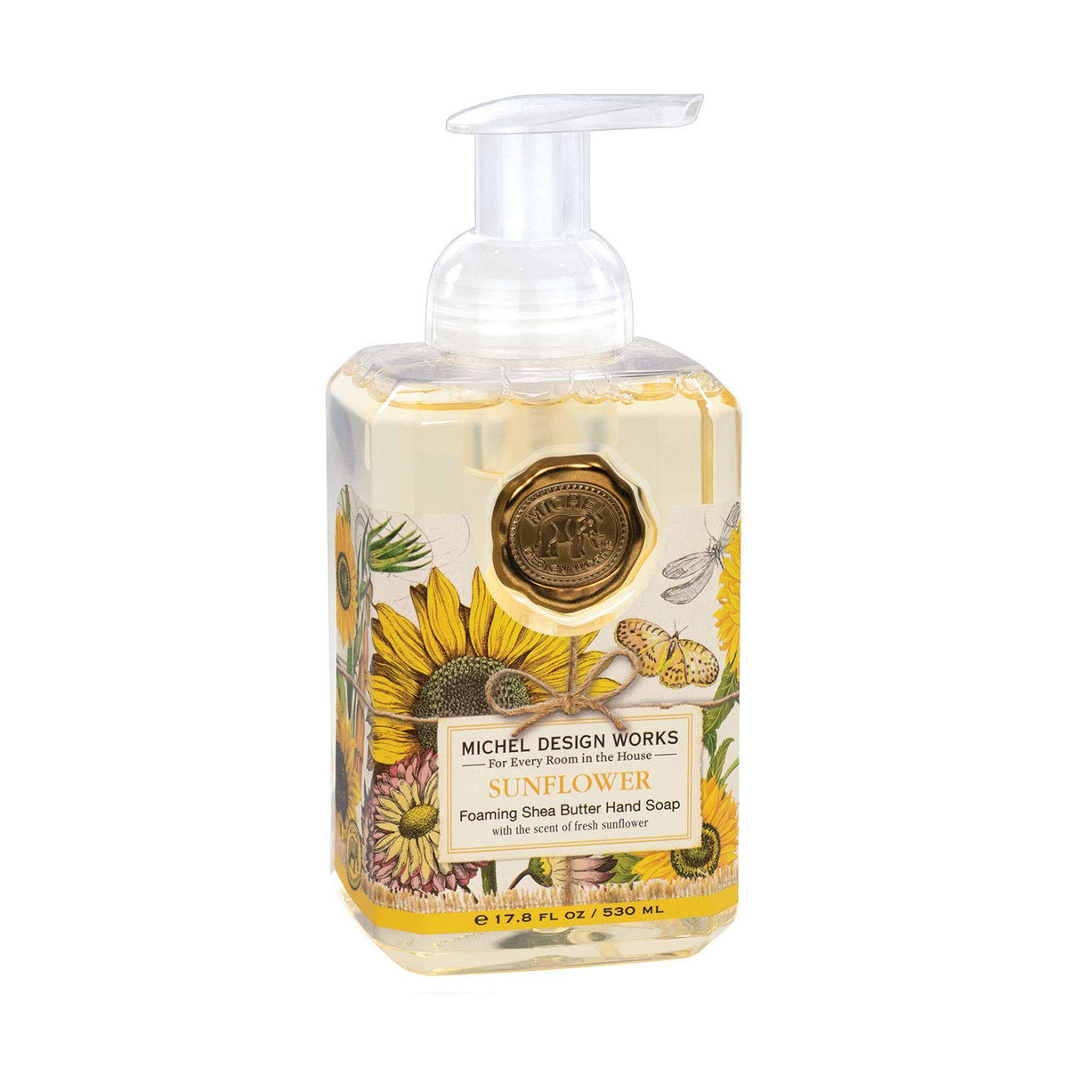 Michel Design Works Foaming Hand Soap, Sunflower, Light Yellow, 17.8 Fl Oz