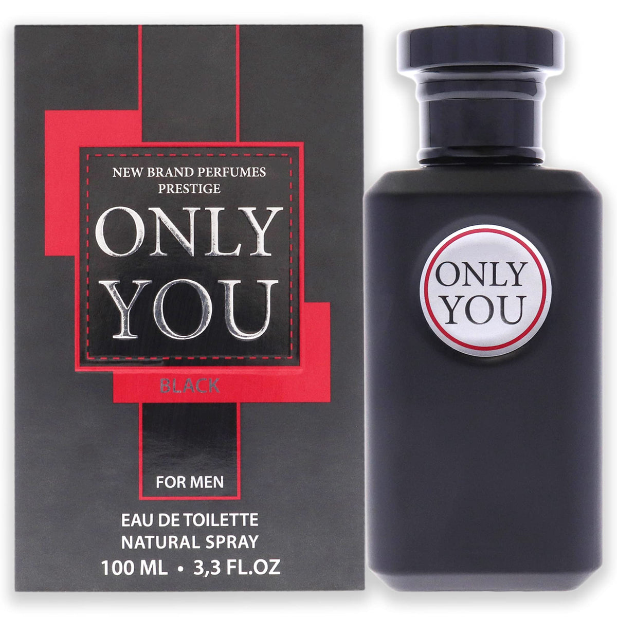 New Brand Perfumes Only You Black EDT Spray Men 33 oz OYOU1M