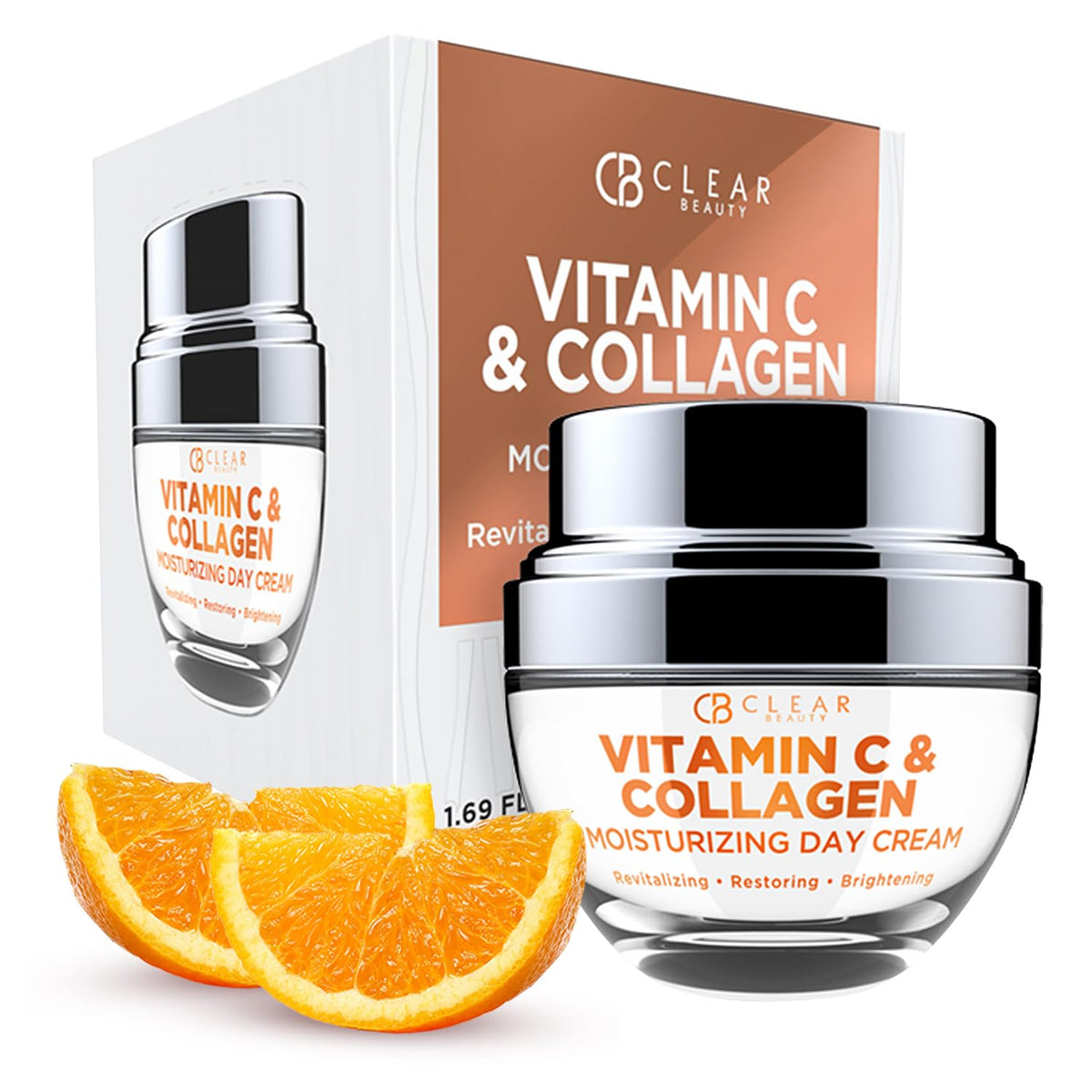 Clear Beauty Vitamin C & Collagen Moisturizer - Anti-Aging, Firming, 1.69 oz, Cruelty-Free