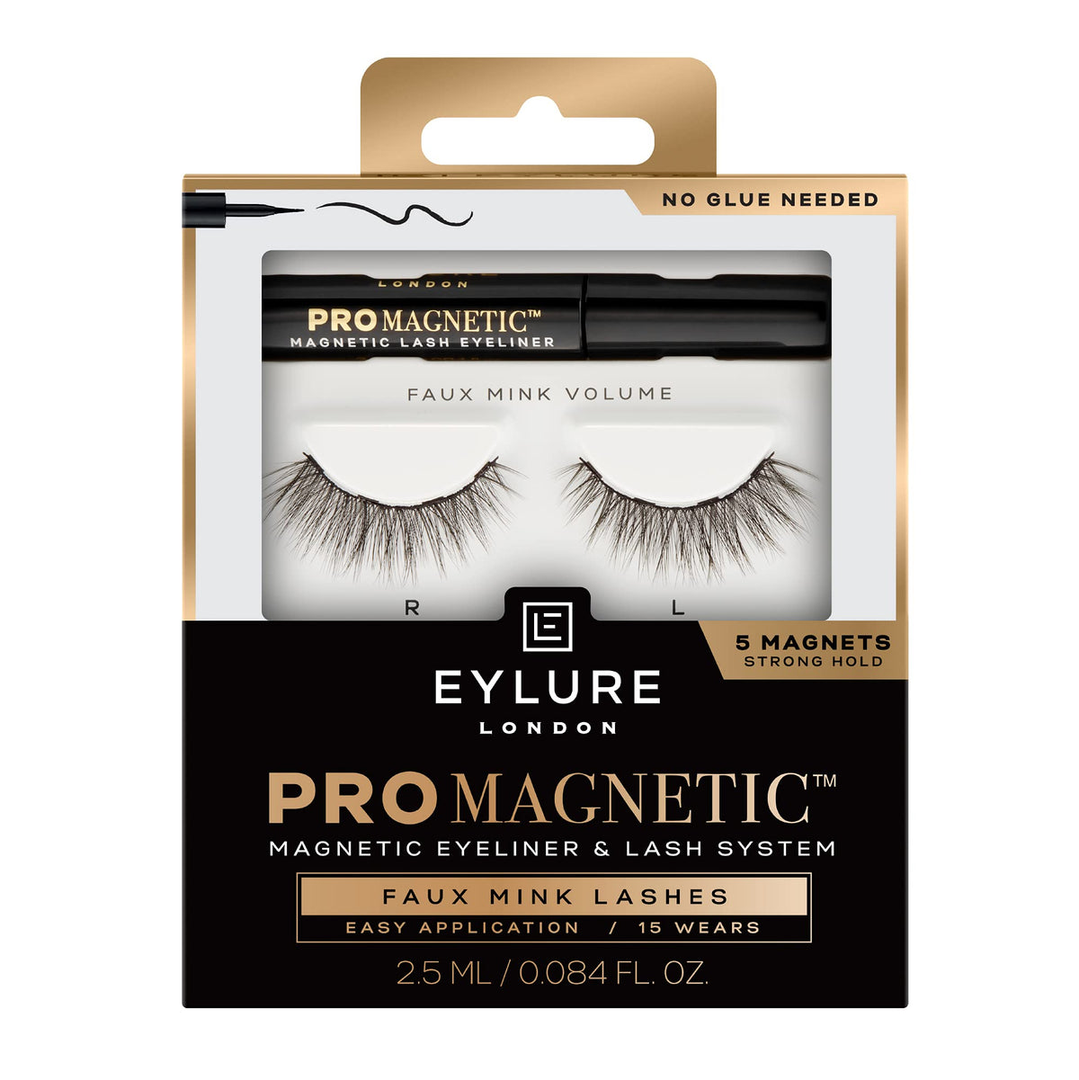 Eylure Promagnetic Volume Magnetic Eyeliner & Lash System - Black Faux Mink, 1 Count