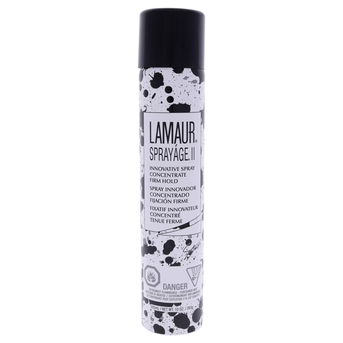 Lamaur Sprayage II Hair Spray, 10 oz. - Strong Hold, Black & White, Professional Styling