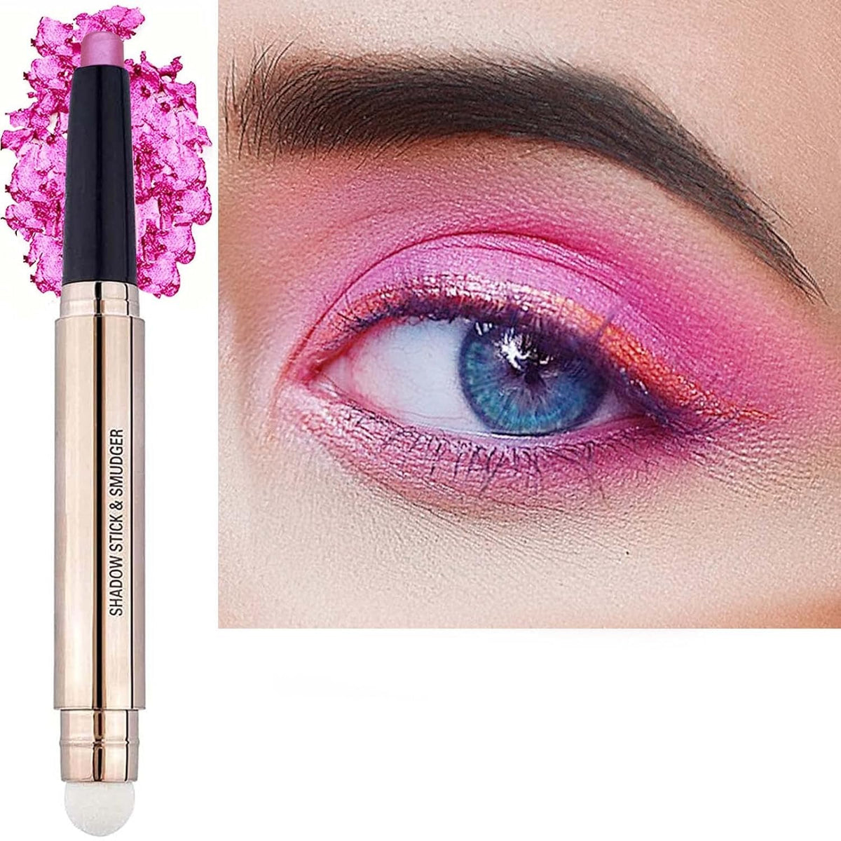 Twlbxmg Pink Shimmer Eyeshadow Stick - Waterproof, Long Lasting Cream Eye Shadow Pencil