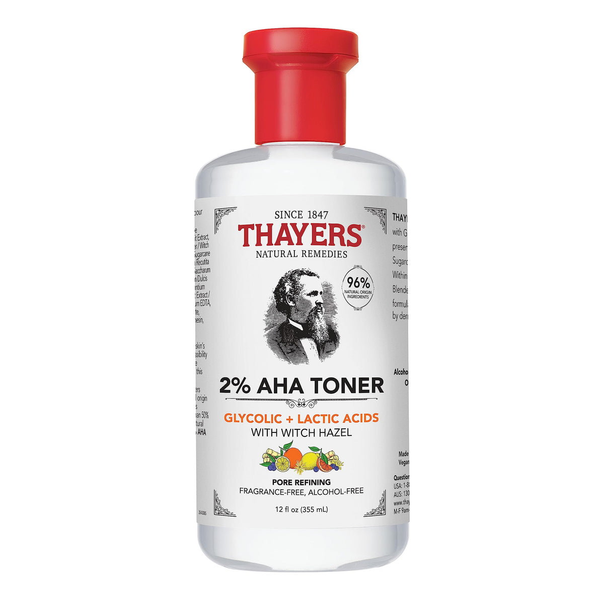 Thayers 2% Aha Exfoliating Toner With Glycolic Acid & Witch Hazel, 12 Fl Oz, P