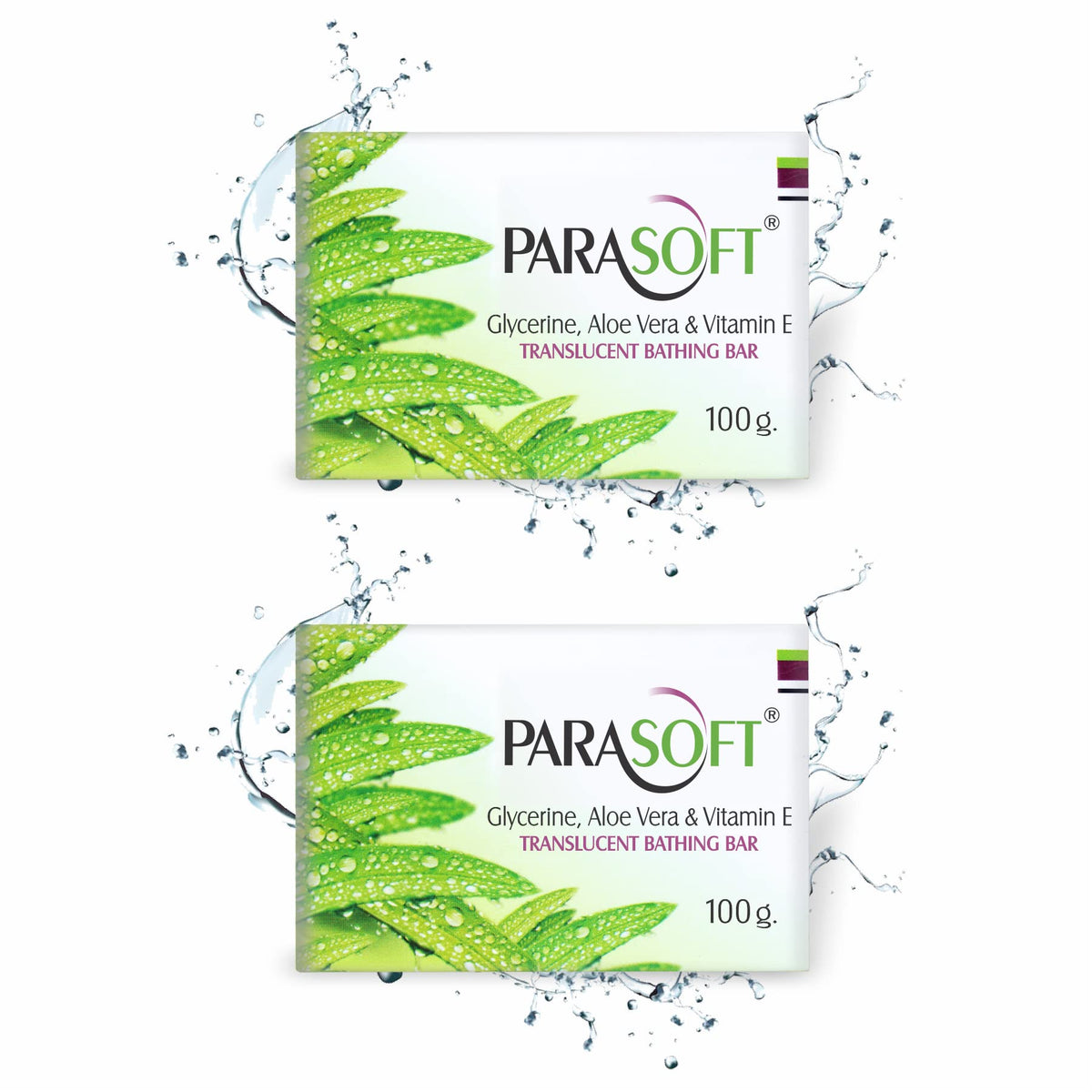 Parasoft Aloe Vera & Vitamin E Cleansing Body Soap - Nourishing Daily Bathing Bar, 100G (Pack Of 2