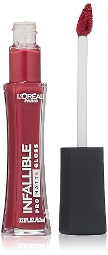 L’Oréal Paris Infallible Lip Pro Matte Gloss - Rouge Envy, 0.21 Fl. Oz.