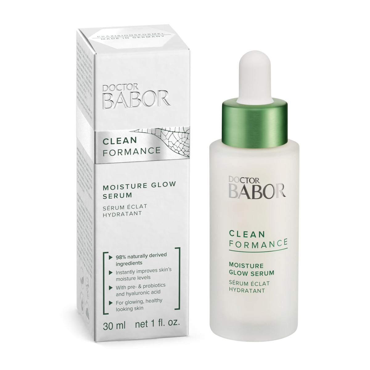 BABOR CLEANFORMANCE Moisture Glow Serum - Probiotic, Hyaluronic Acid & Aloe Vera for Radiant Skin