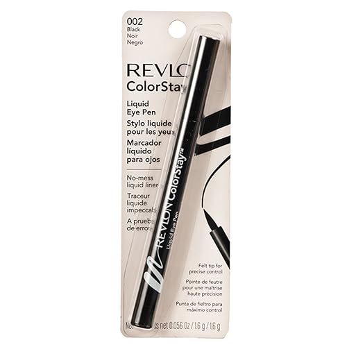 Revlon Colorstay Liquid Eye Pen - Black (002) - Long-Lasting, Smudge-Proof Eyeliner, 0.06