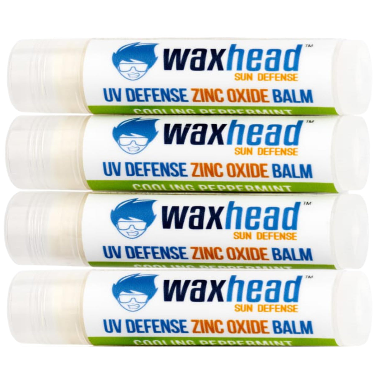 Waxhead Lip Sunscreen Spf 20 - Zinc Oxide Chapstick, Reef Safe & Biodegradable, Mint 4 Pack