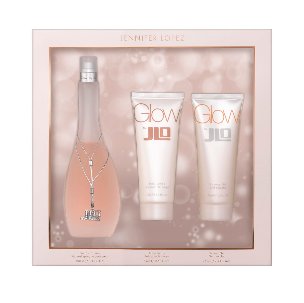 Jennifer Lopez Glow Gift Set - Eau De Toilette 100Ml, Shower Gel & Body Lotion 75Ml