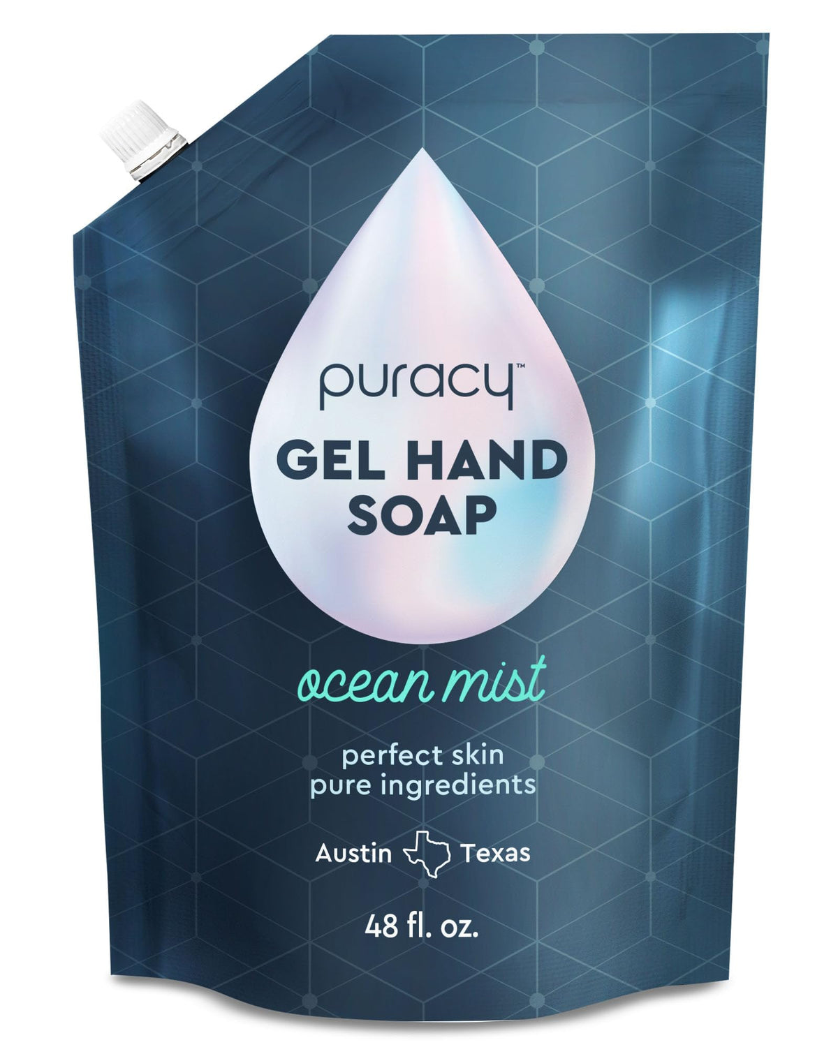 Puracy Gel Hand Soap Refill - Plant-Powered, Non-Toxic, Moisturizing, Ocean Mist, 48 Fl Oz