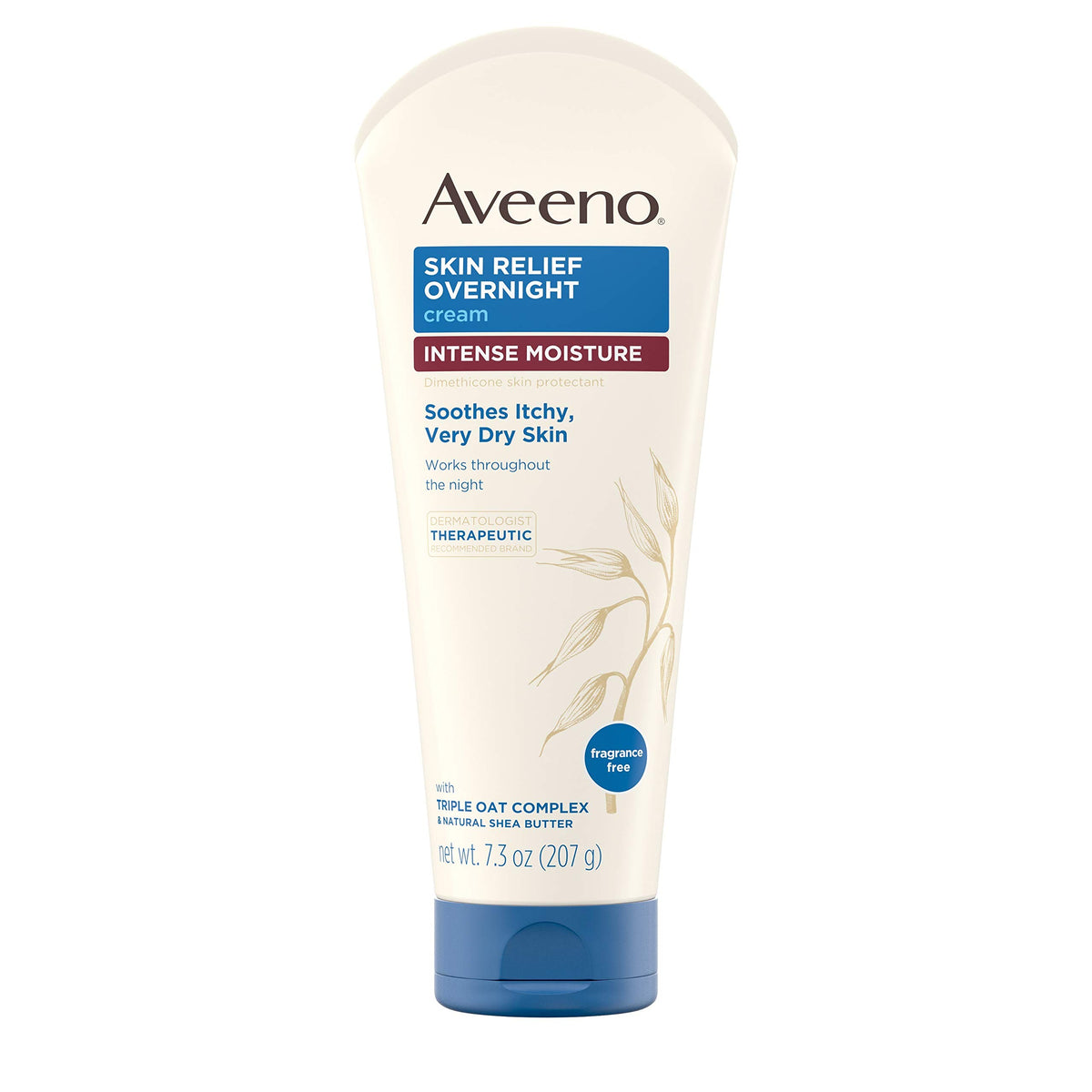 Aveeno Skin Relief Moisture Cream, 7.3 Oz - Triple Oat Complex, Fragrance-Free, Dry Skin Care