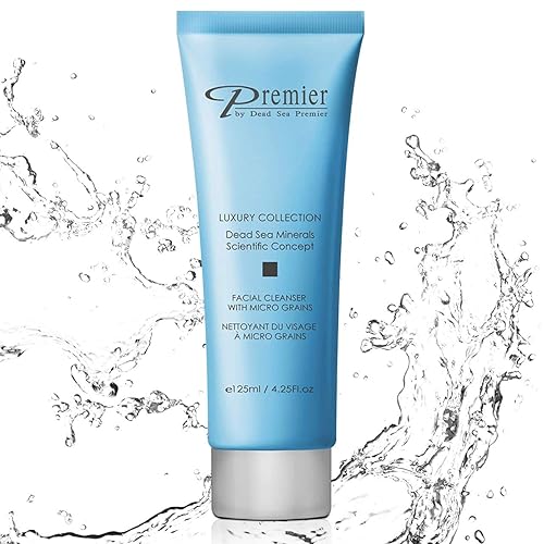 Premier Dead Sea Facial Cleanser With Micro Grains, Anti-Aging Foaming Face Wash, 4.4 Fl Oz