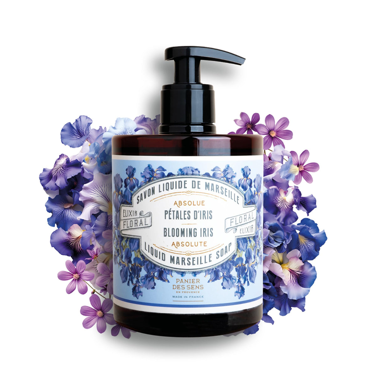 Panier Des Sens Liquid Hand Soap - Blooming Iris, Moisturizing, 16.9 Fl Oz, 96% Natural Ingredients