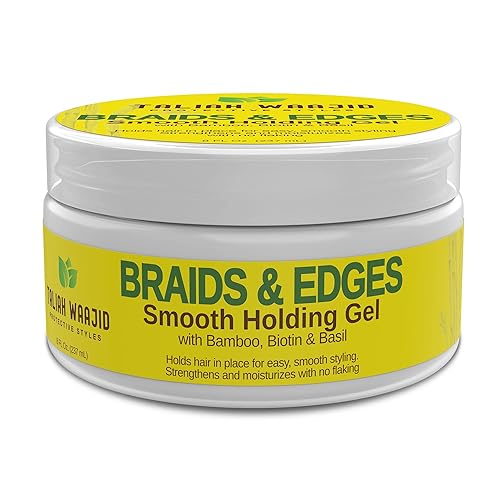 Taliah Waajid Extreme Hold Braids & Edges Gel - 8Oz, Tames Frizz, No Flaking,