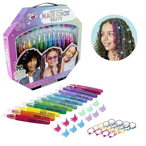 Fashion Angels Color & Style Chox Party - Hair Color Kit With Butterfly Clips & Ties, Ages 8+