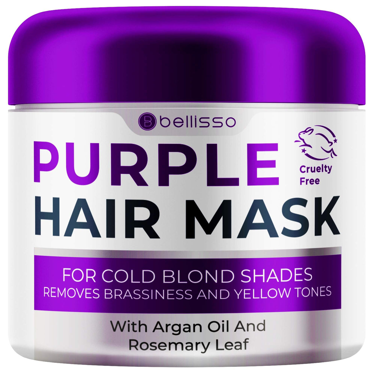 Bellisso Purple Hair Mask - Deep Conditioner For Blonde, Brassy Hair - 8.45 Fl Oz