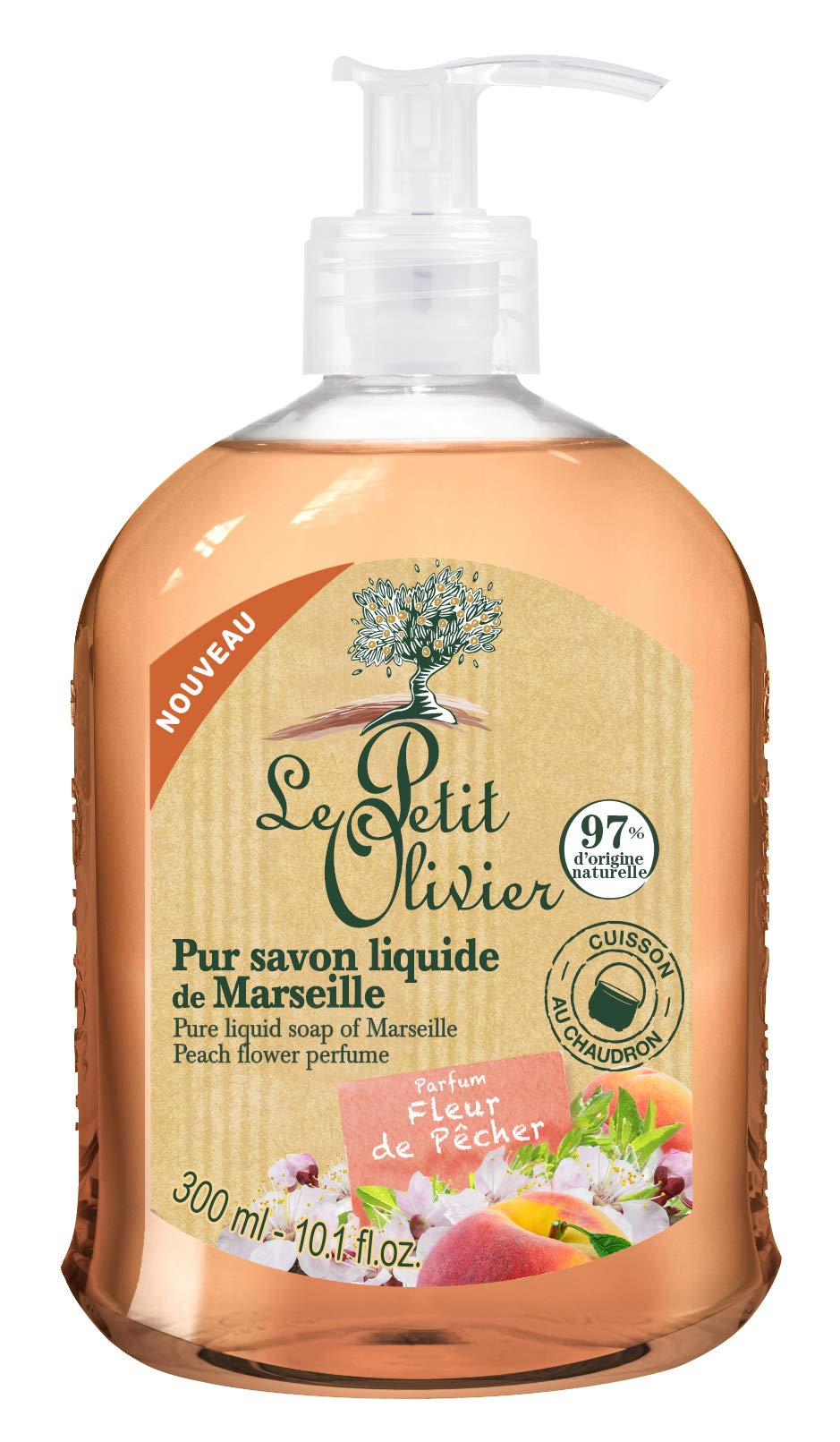 Le Petit Olivier Marseille Liquid Soap - Peach Blossom, 10.1 Oz, For Women