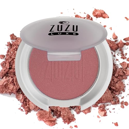 Zuzu Luxe Mineral Blush - Haze (Raspberry/Warm Shimmer), Vegan, Paraben Free, 0