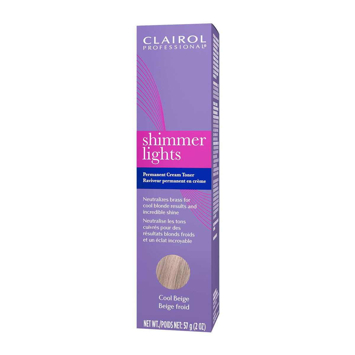 Clairol Professional Shimmer Lights Cool Beige Permanent Cream Toner For Hair