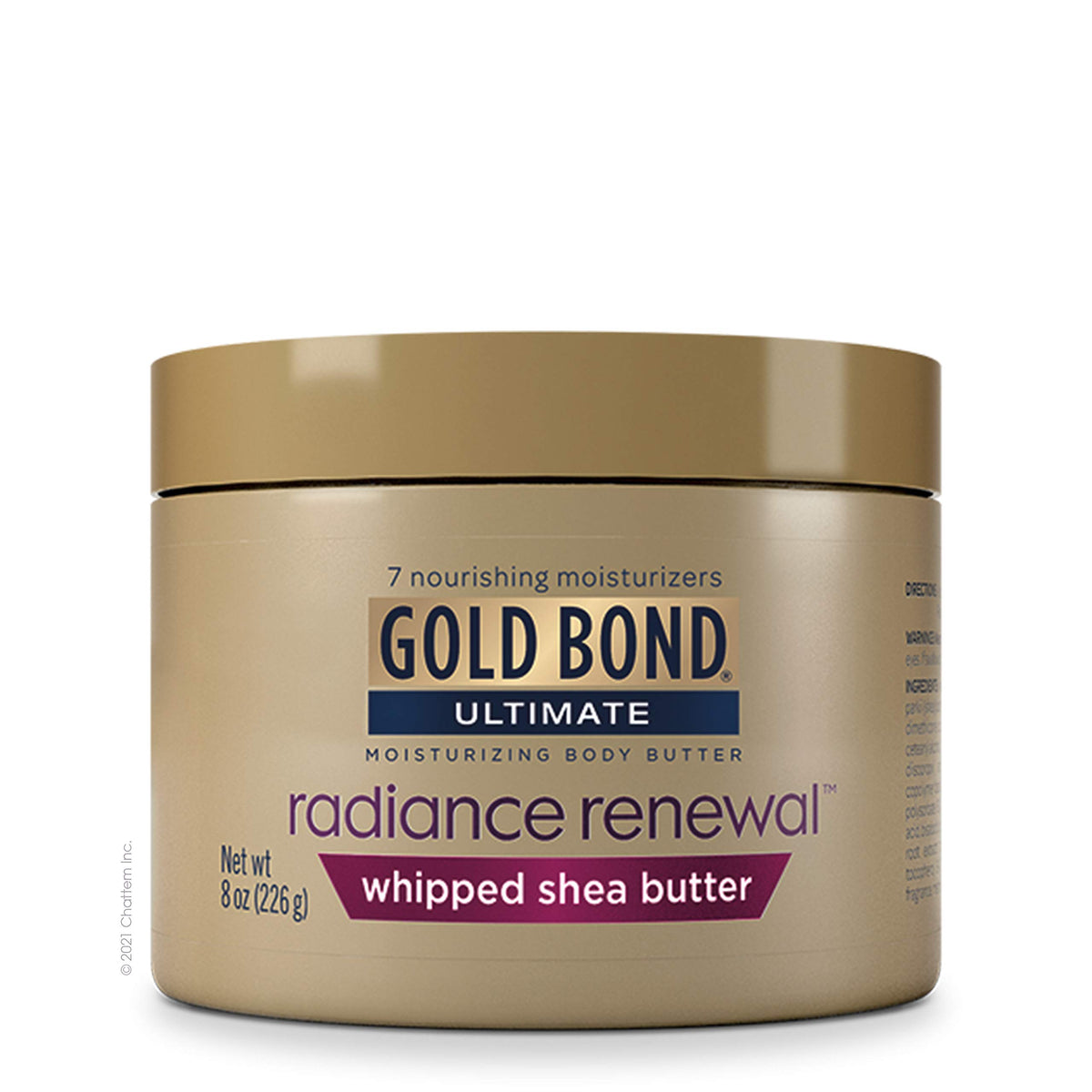 Gold Bond Ultimate Radiance Renewal Whipped Shea Butter, 8 Oz Moisturizing Body Butter