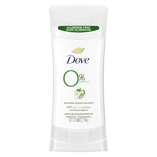 Dove Aluminum-Free Deodorant Stick, Non-Irritating, Cucumber & Green Tea, 2.6 Oz