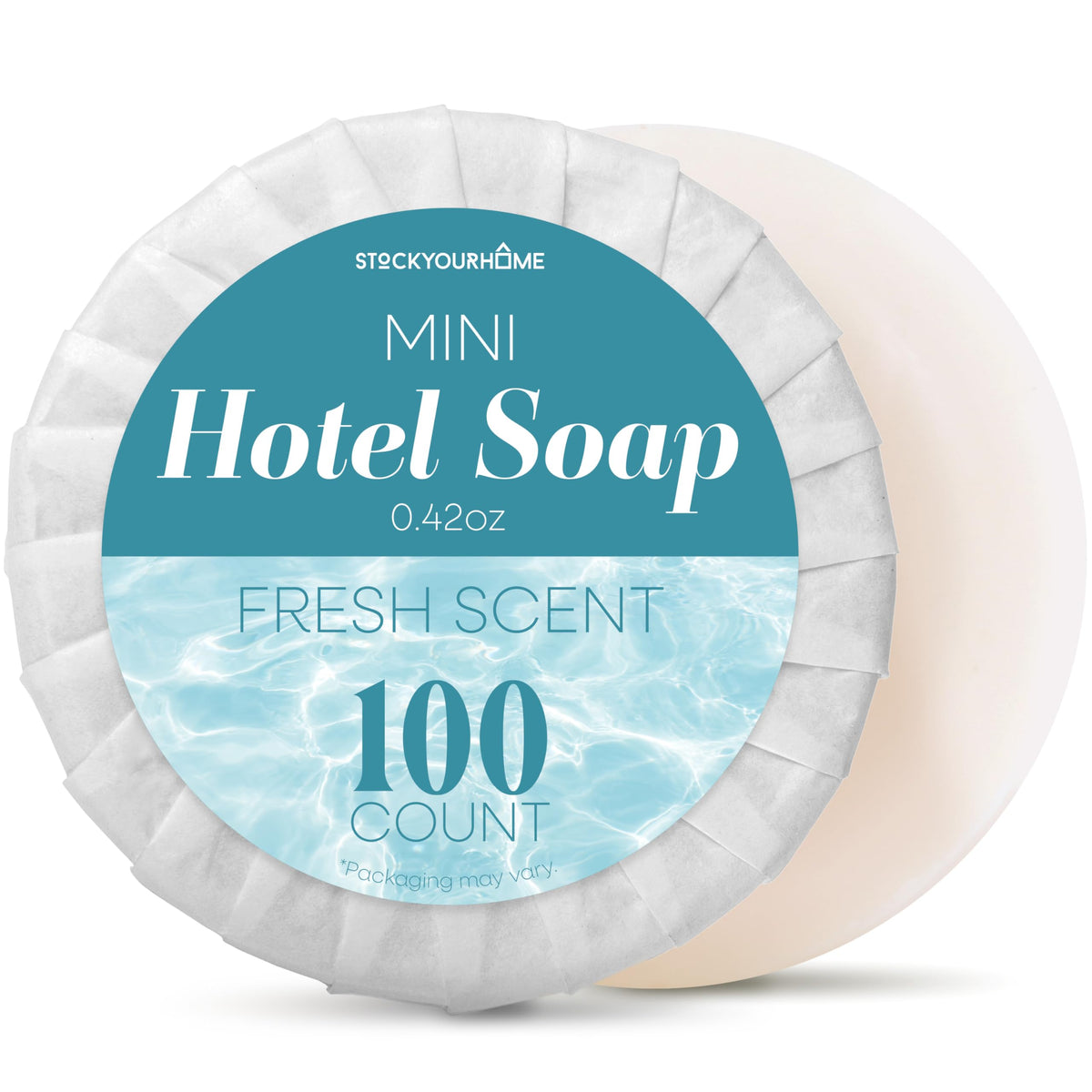 Stock Your Home Bulk Hotel Soap Bars, Fresh Scent Travel Size, 100 Individually Wrapped Soaps