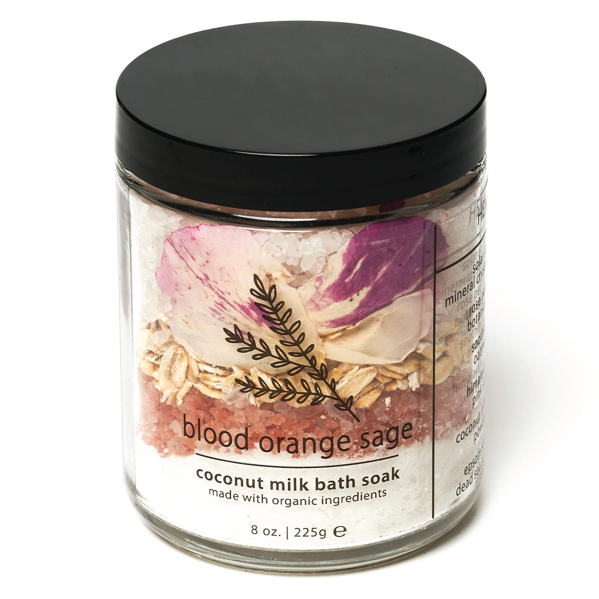 Hemlock Park Blood Orange Sage Coconut Milk Bath Soak With Dead Sea & Himalayan Salts, 9.5 Oz