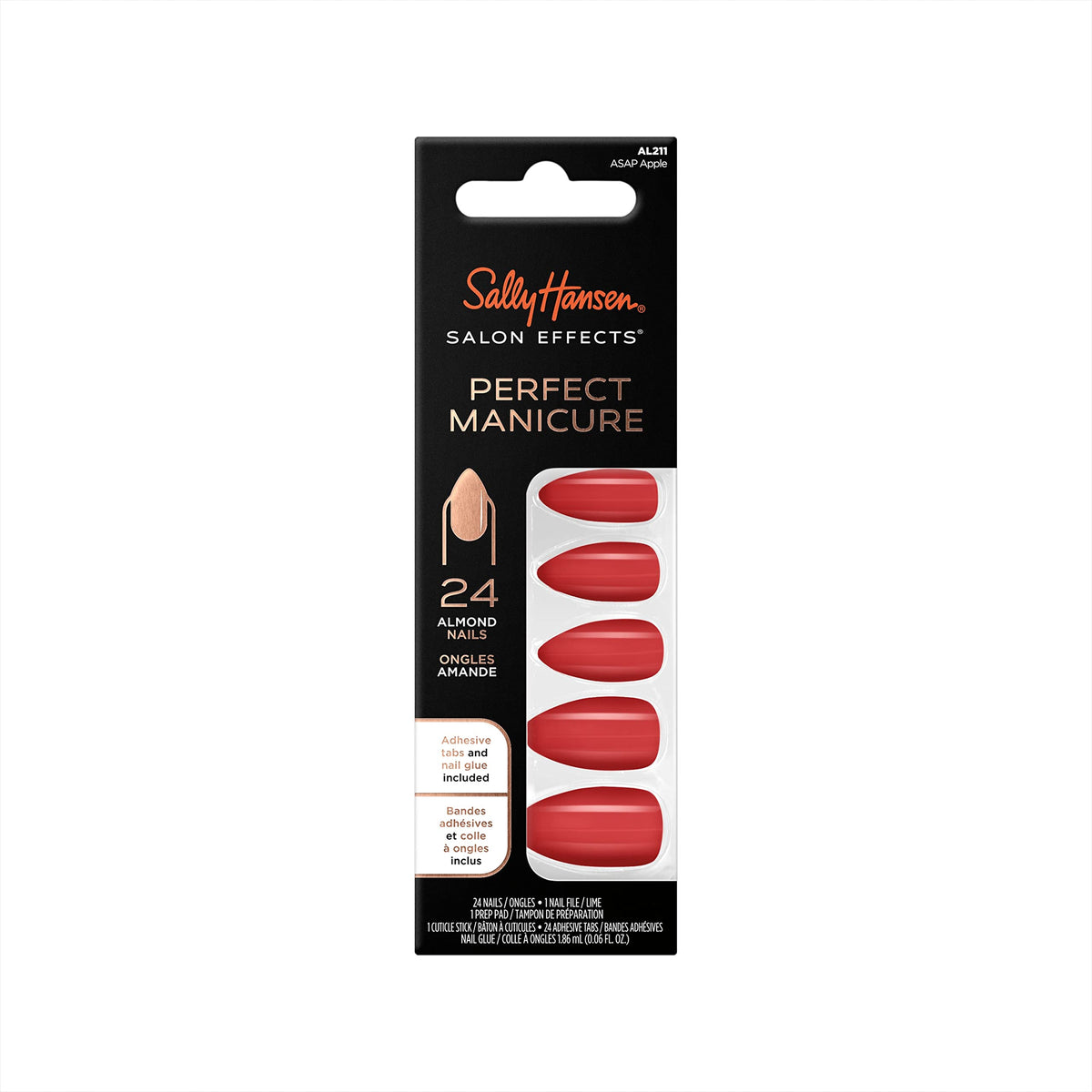 Sally Hansen Salon Effects Press On Nails French Twist Coffin Shape With Adhesive Tabs