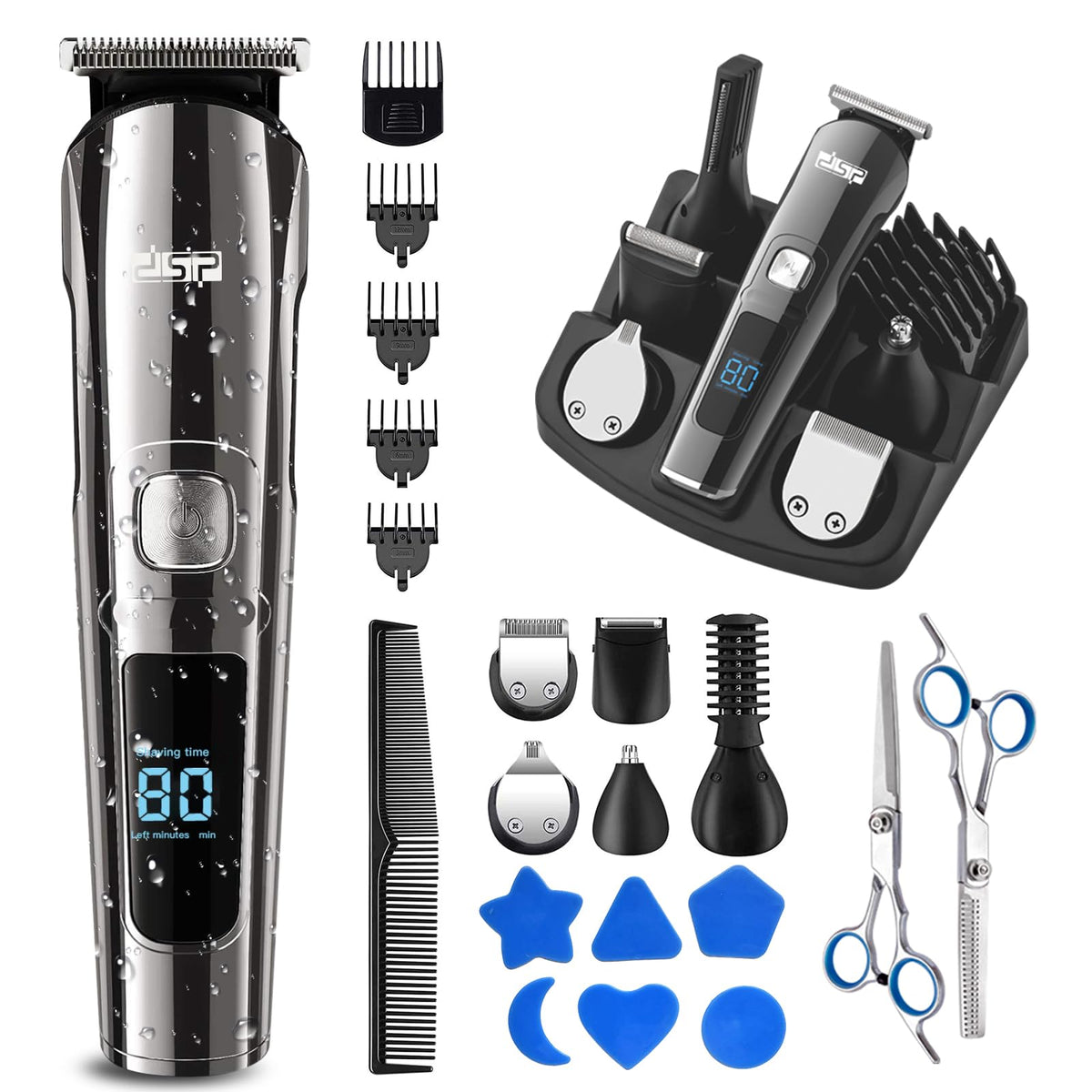 Dsp® Electric Facial Hair Trimmer For Men - Usb Rechargeable, Waterproof Grooming Kit