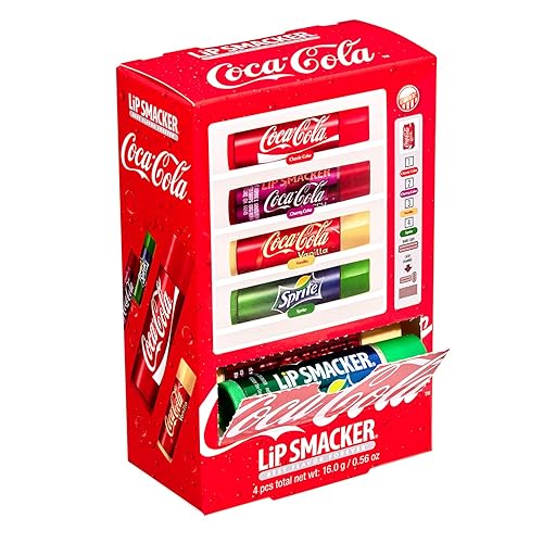 Lip Smacker Coca Cola Lip Balm Vending Machine - Fun Multi-Flavor Kids Lip Balm, 0.56 Oz