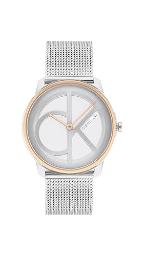 Calvin Klein Ck Iconic Men'S/Women'S Quartz Watch, Two Tone, 35Mm, Water Resistant 30M