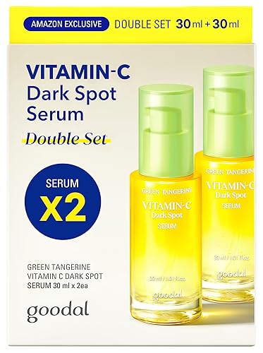 GOODAL Green Tangerine Vitamin C Serum Set - 2 Pack (2.02 Fl Oz) - Korean Skincare