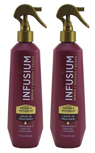 Infusium Moisturize & Replenish Leave-In Treatment Spray 13 Fl Oz, Pack Of 2