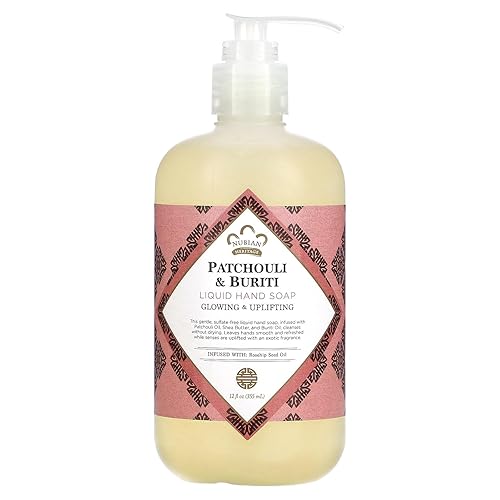 Nubian Heritage Patchouli & Buriti Liquid Hand Soap, 12 Fl Oz - Moisturizing & Nourishing