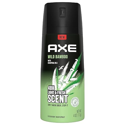 Axe Wild Bamboo Men'S Deodorant Spray, 48Hr Odor Protection, Aluminum Free, 4Oz