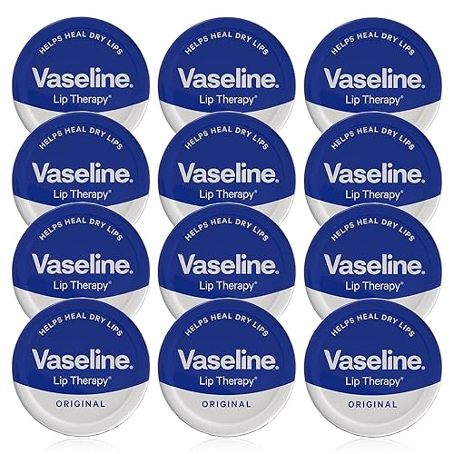 Vaseline Lip Therapy Original 20G - Pack Of 12, Clear Moisturizing Lip Balm