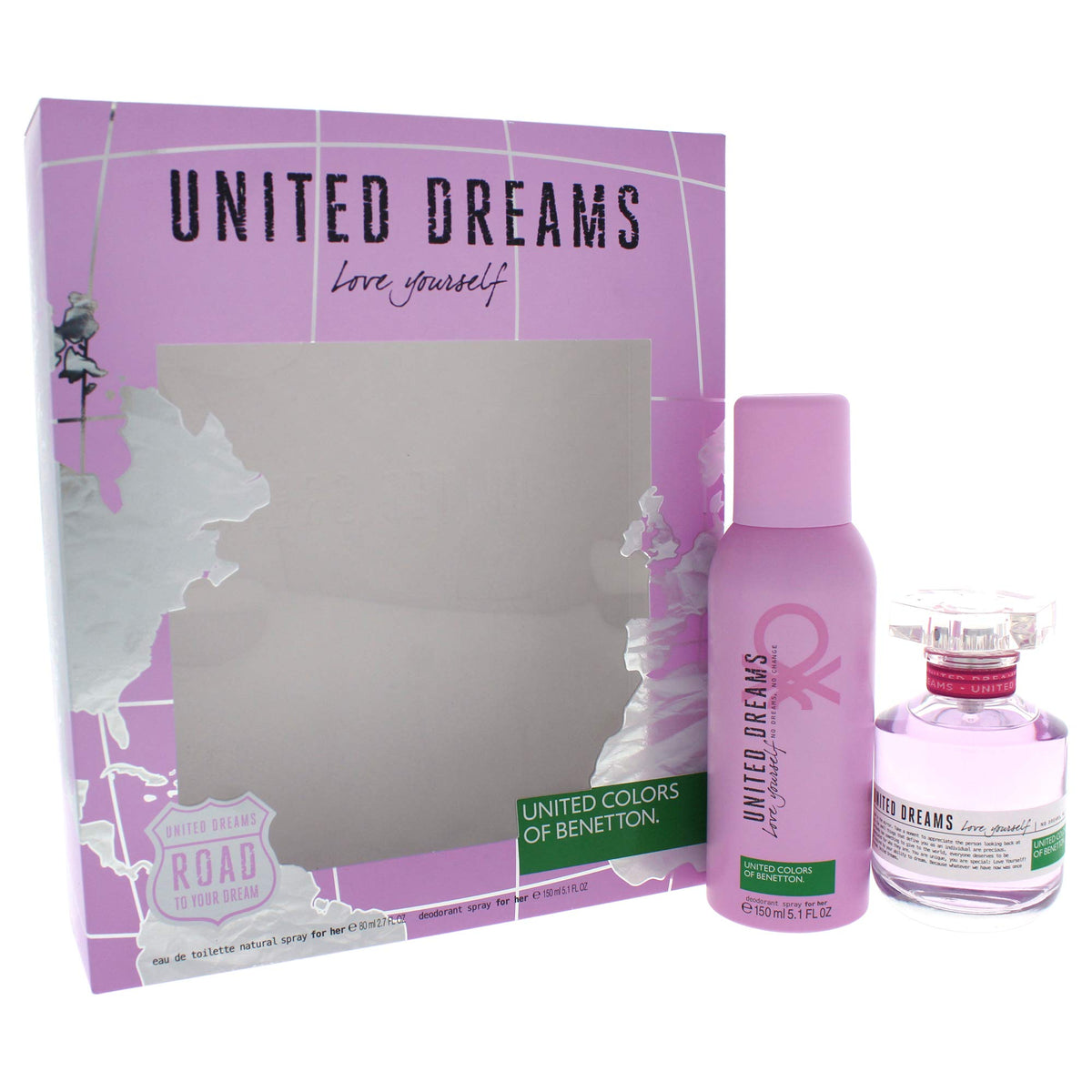 United Dreams Love Yourself 2 Piece Set By United Colors Of Benetton - Eau De Toilette & Deodorant