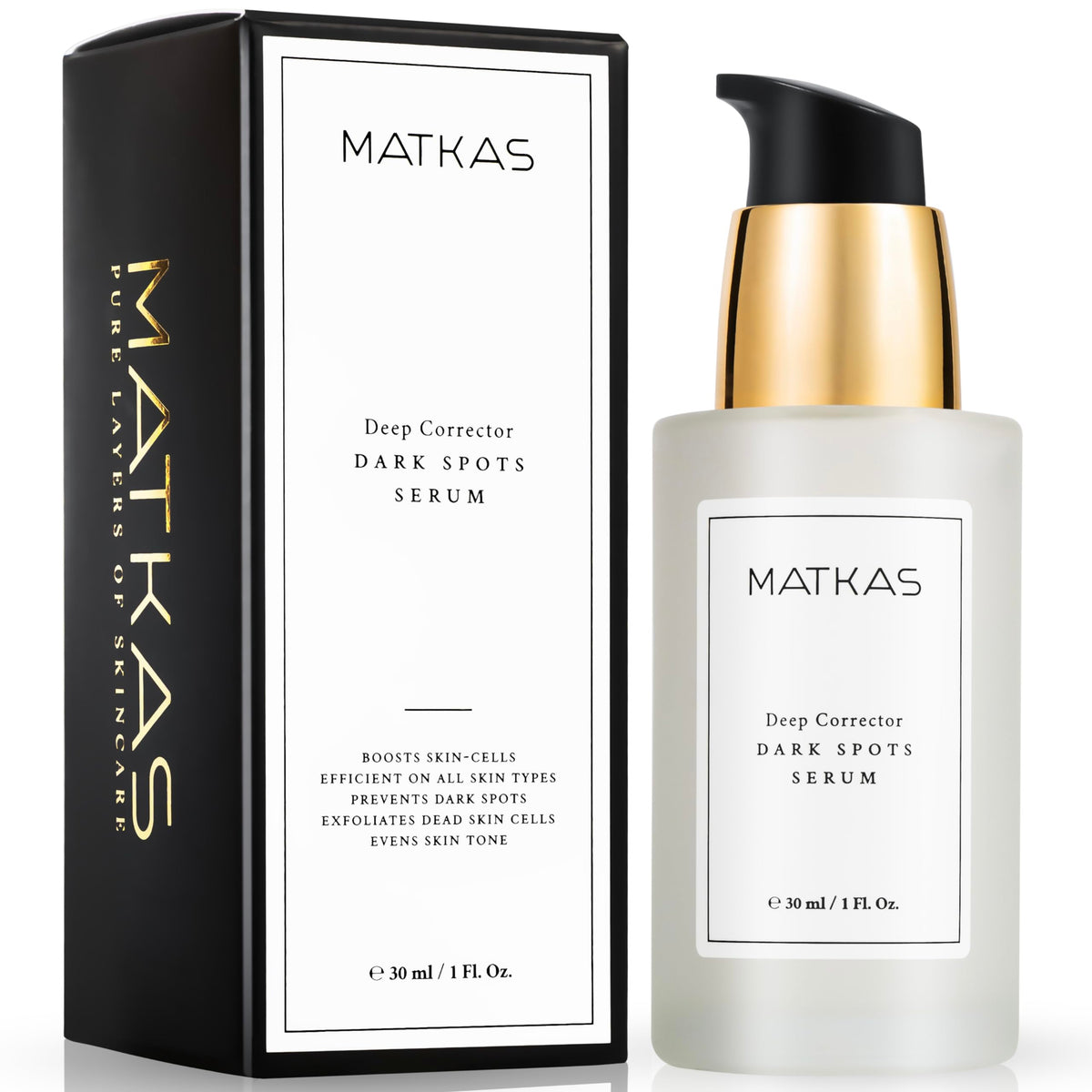 Matkas Korean Dark Spot Remover Serum - Hyperpigmentation Treatment With Niacinamide & Green Tea 1 Fl Oz